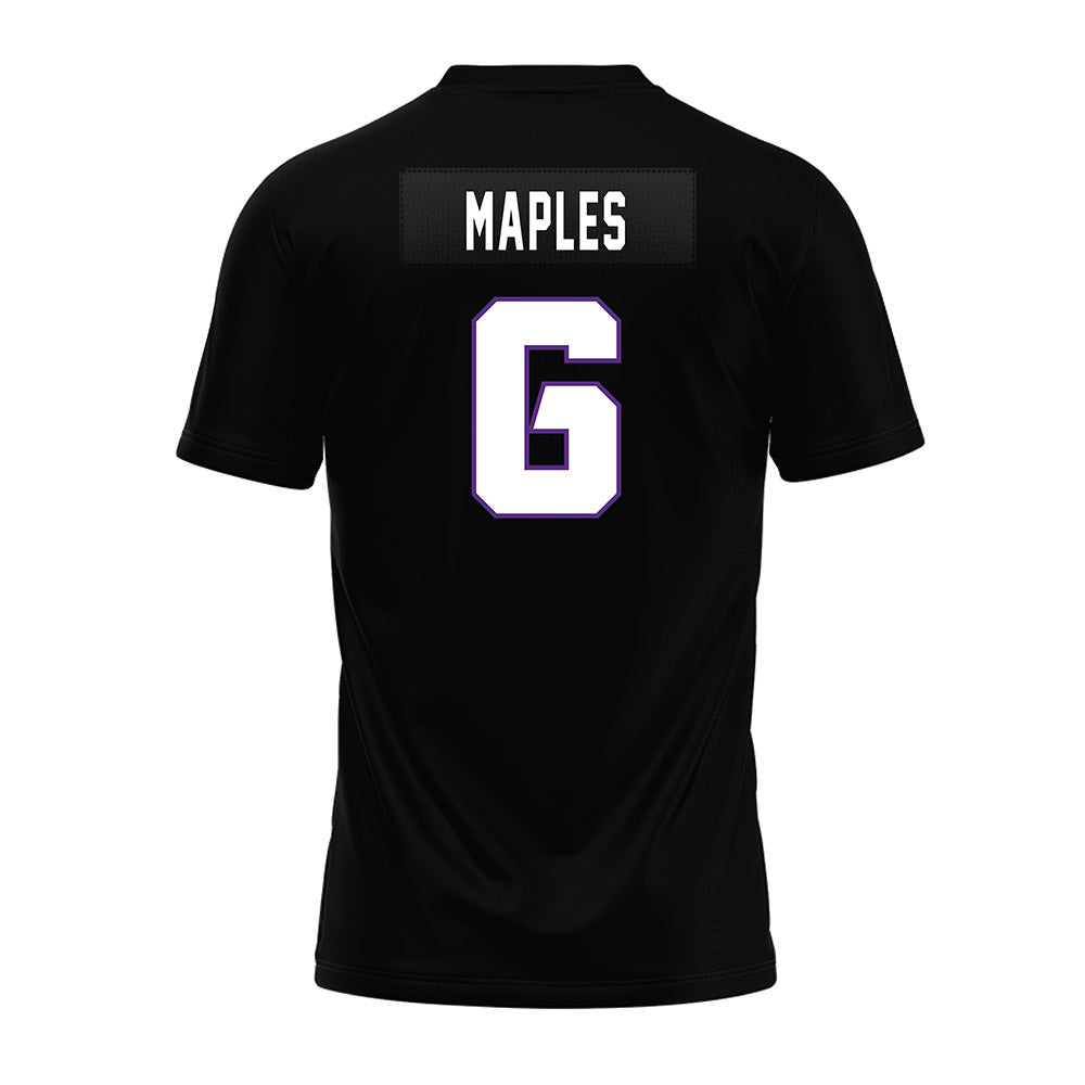 TCU - NCAA Football : Jayden Maples - Black Premium Football Jersey-1
