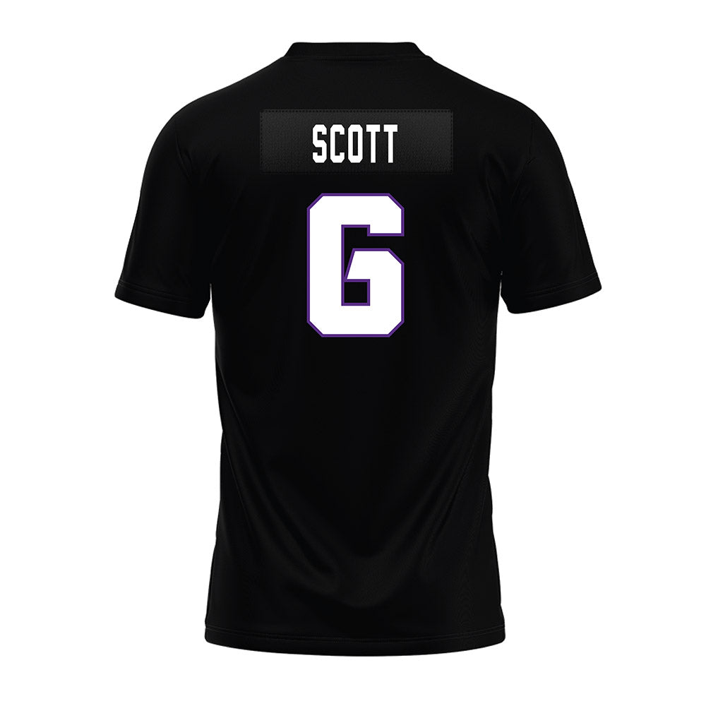 TCU - NCAA Football : Jeremy Scott - Black Premium Football Jersey-1