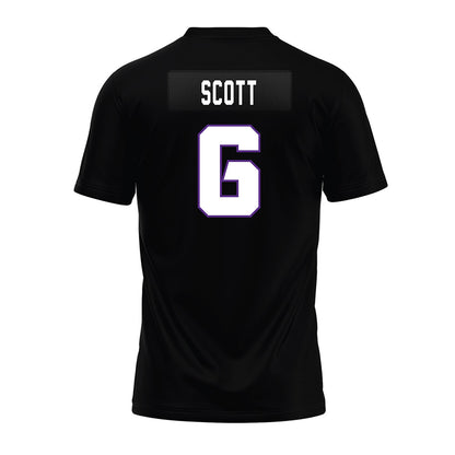 TCU - NCAA Football : Jeremy Scott - Black Premium Football Jersey-1