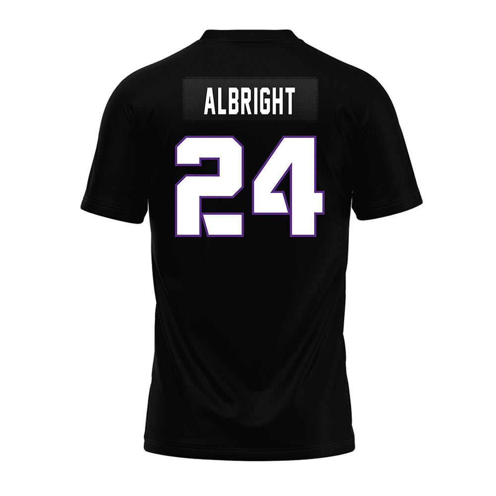 TCU - NCAA Football : Joseph Albright - Black Premium Football Jersey-1