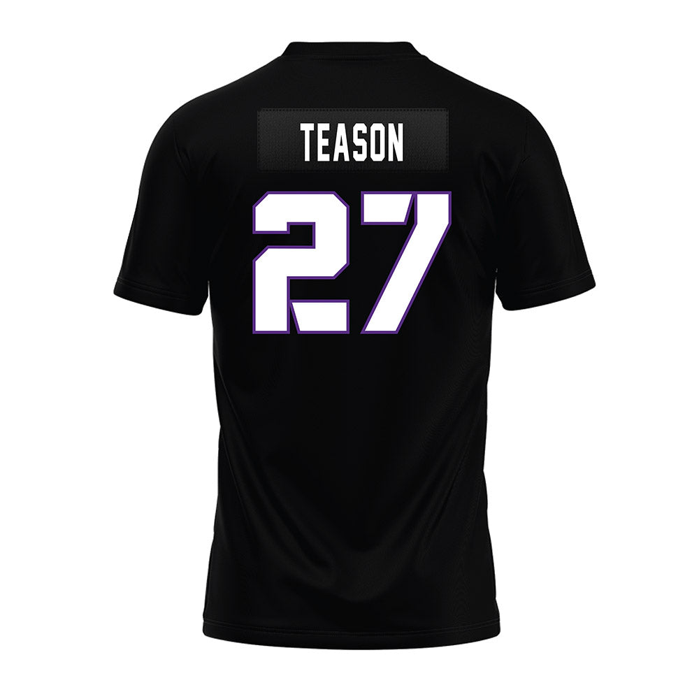 TCU - NCAA Football : Michael Teason - Black Premium Football Jersey-1