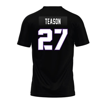 TCU - NCAA Football : Michael Teason - Black Premium Football Jersey-1