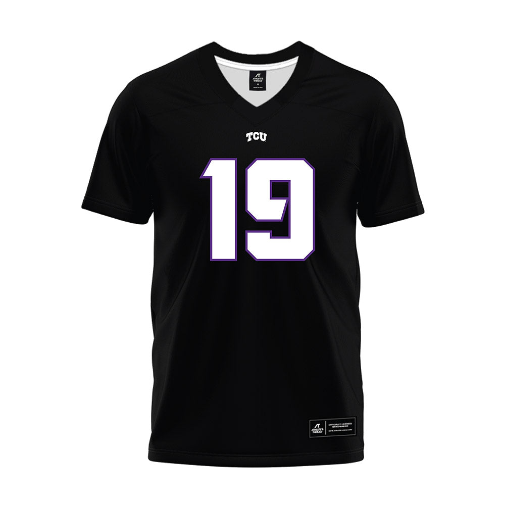 TCU - NCAA Football : Jesse Ford - Black Premium Football Jersey-0