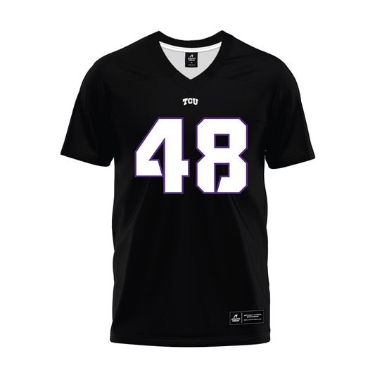 TCU - NCAA Football : John Chance - Black Premium Football Jersey-0