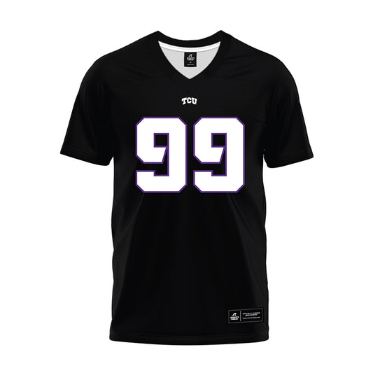 TCU - NCAA Football : Connor Lingren - Black Premium Football Jersey-0