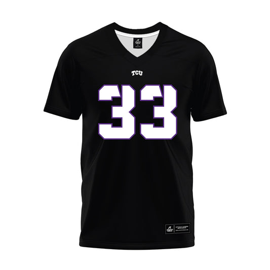 TCU - NCAA Football : Koron Hayward - Black Premium Football Jersey-0