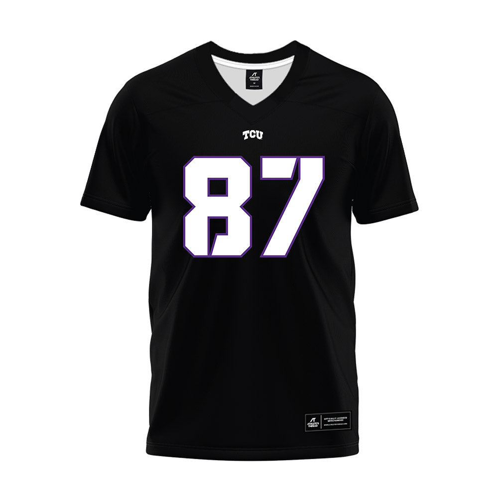 TCU - NCAA Football : Mason Peterson - Black Premium Football Jersey-0
