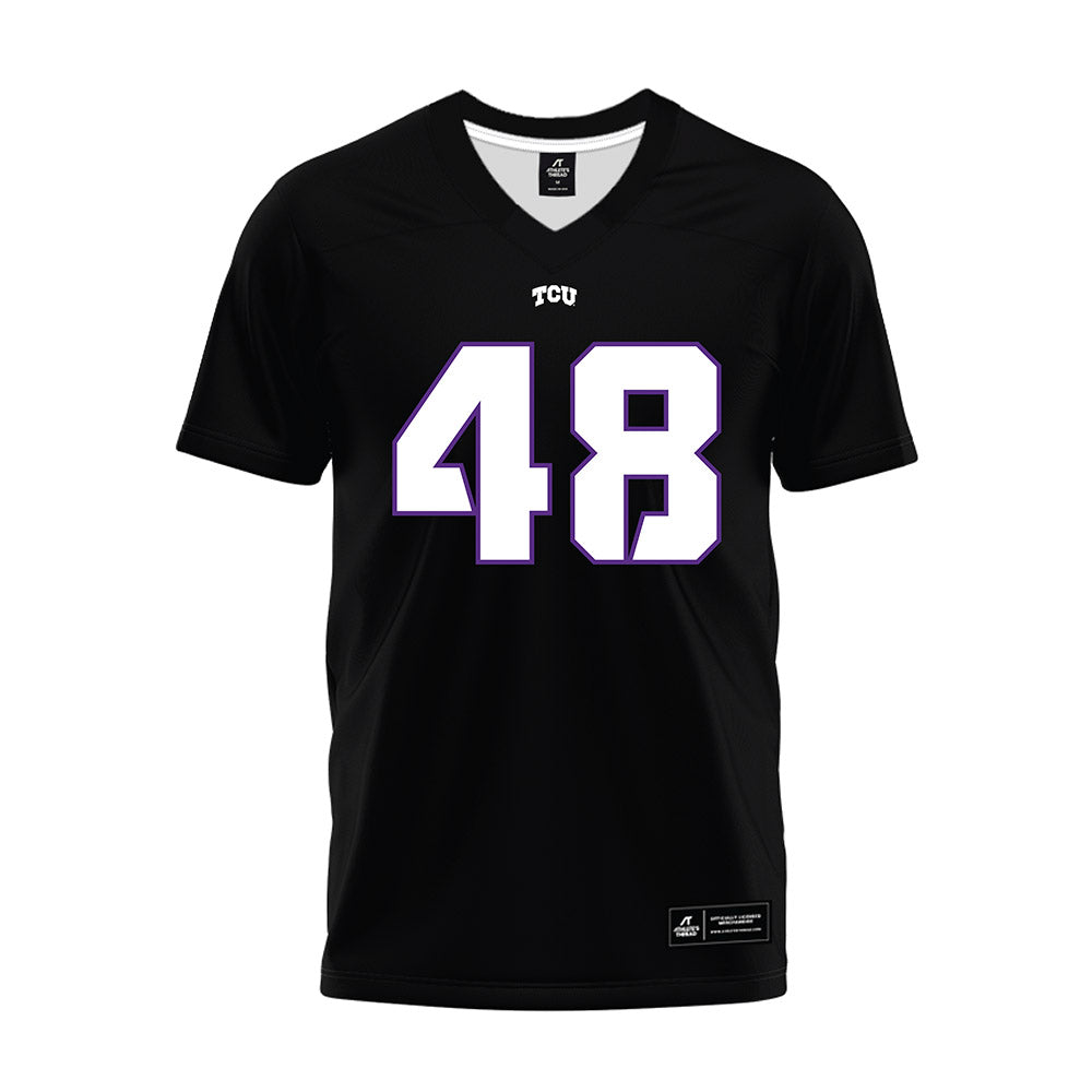 TCU - NCAA Football : John Hoyet Chance - Black Premium Football Jersey-0