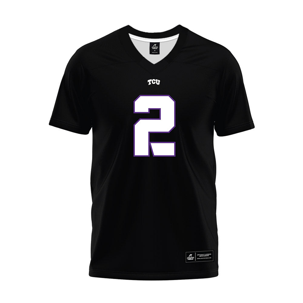 TCU - NCAA Football : Jamel Johnson - Black Premium Football Jersey-0