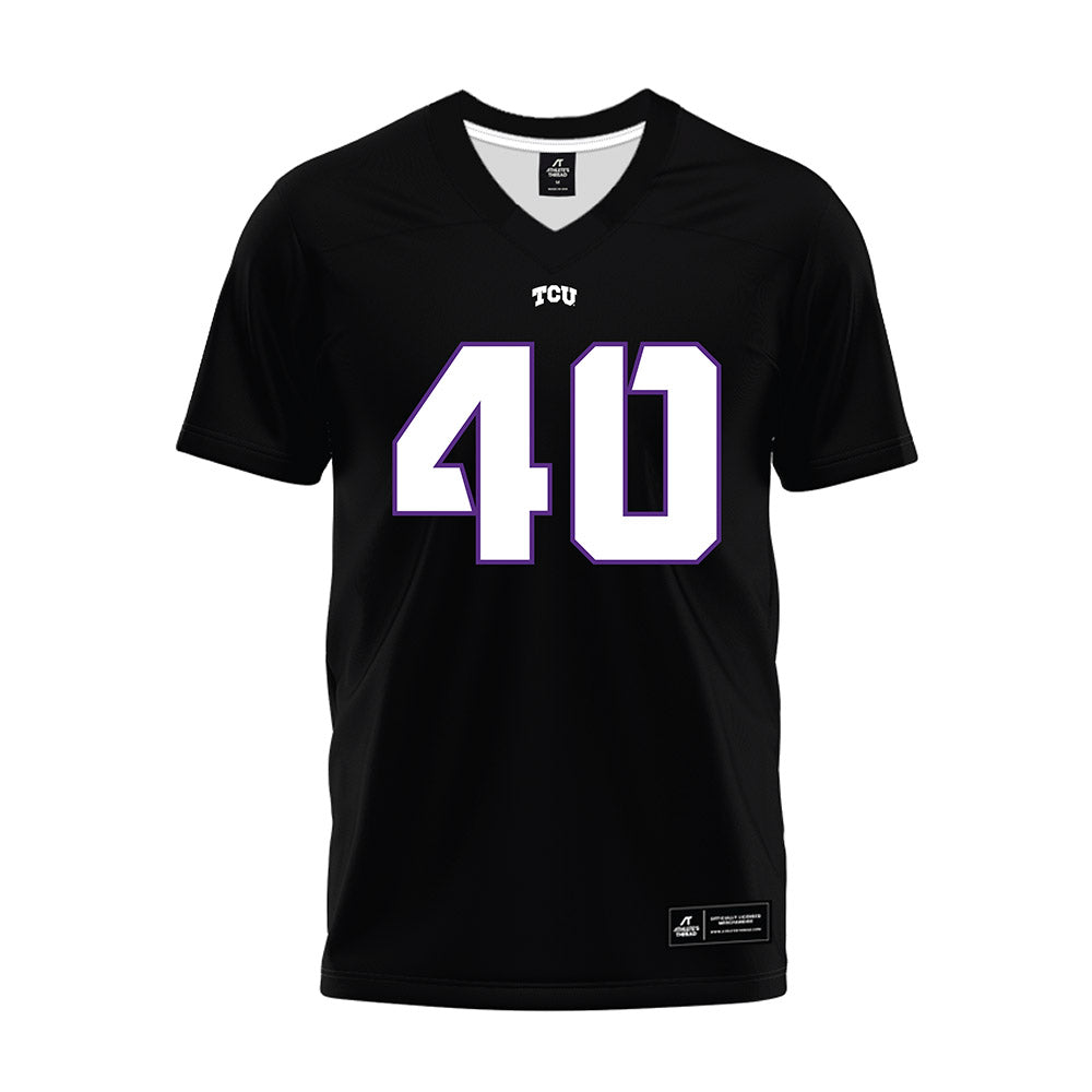 TCU - NCAA Football : Oliver Gunn - Black Premium Football Jersey-0