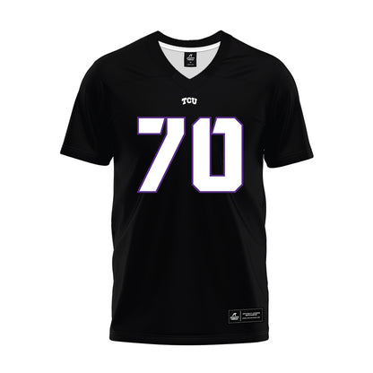 TCU - NCAA Football : Ryan Hughes - Black Premium Football Jersey-0