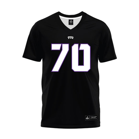 TCU - NCAA Football : Ryan Hughes - Black Premium Football Jersey-0