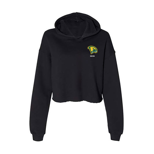 Fitchburg State - NCAA Men's Soccer : Luke Chwalek - Women's Crop Fleece Hooded Sweatshirt-0