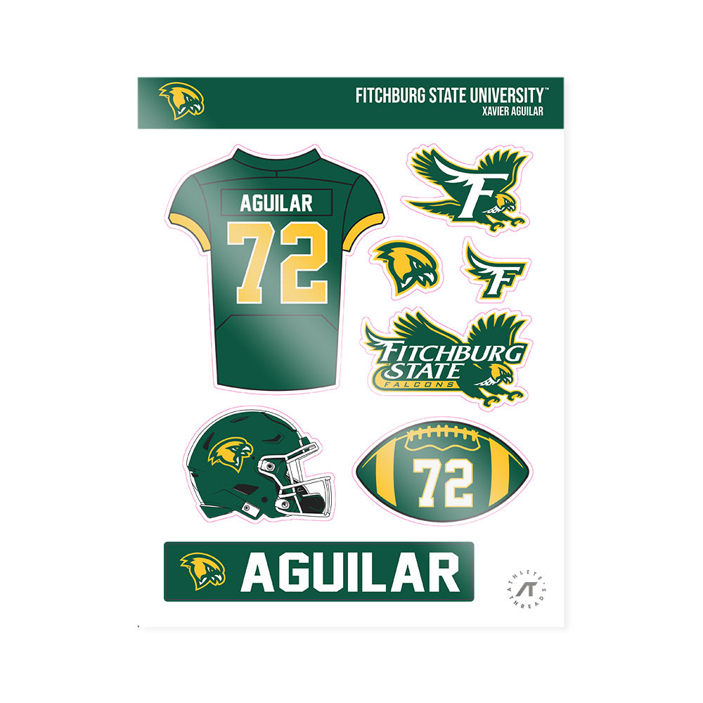 Fitchburg State - NCAA Football : Xavier Aguilar - Sticker Sheet-0