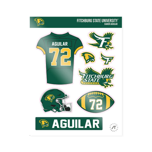 Fitchburg State - NCAA Football : Xavier Aguilar - Sticker Sheet-0