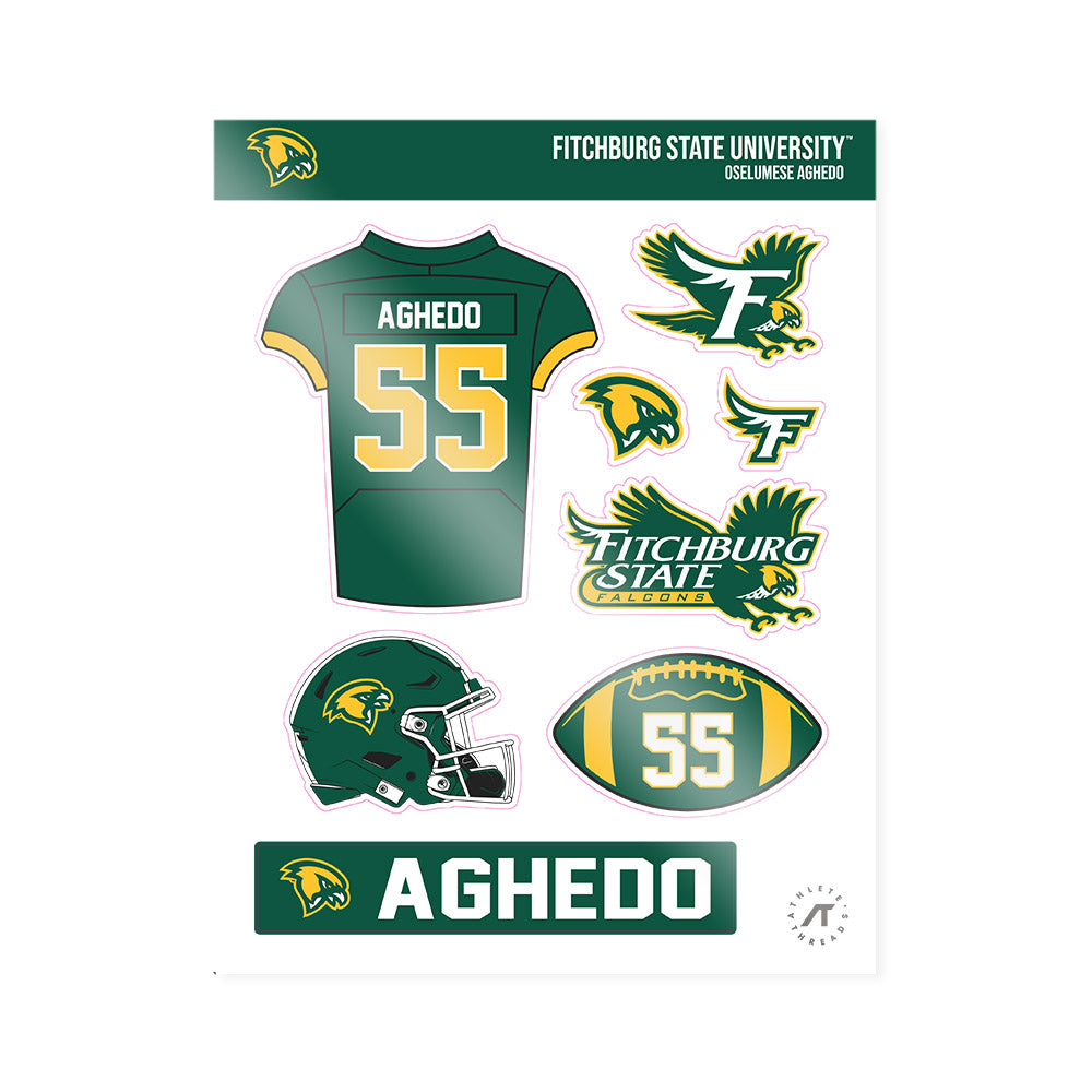 Fitchburg State - NCAA Football : Oselumese Aghedo - Sticker Sheet-0
