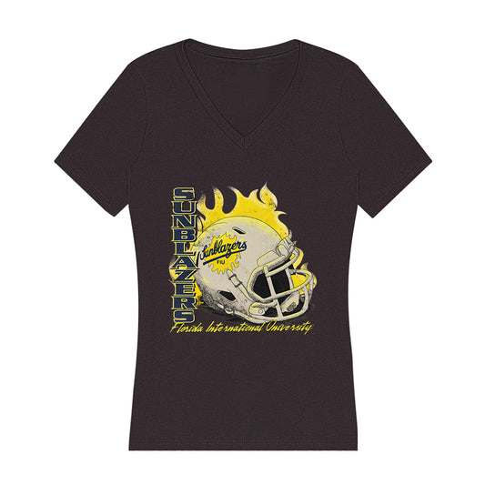 FIU - NCAA Football : Vintage Helmet v1 Women's V-Neck T-Shirt-0