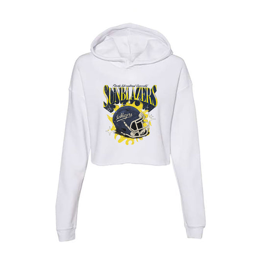 FIU - NCAA Football : Vintage Helmet Women's Crop Fleece Hoodie-0