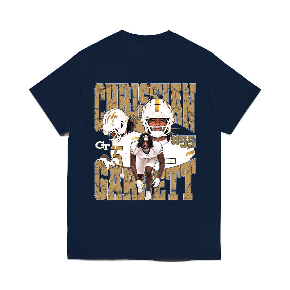 Georgia Tech - NCAA Football : Christian Garrett - Collage Comfort Colors T-Shirt-0