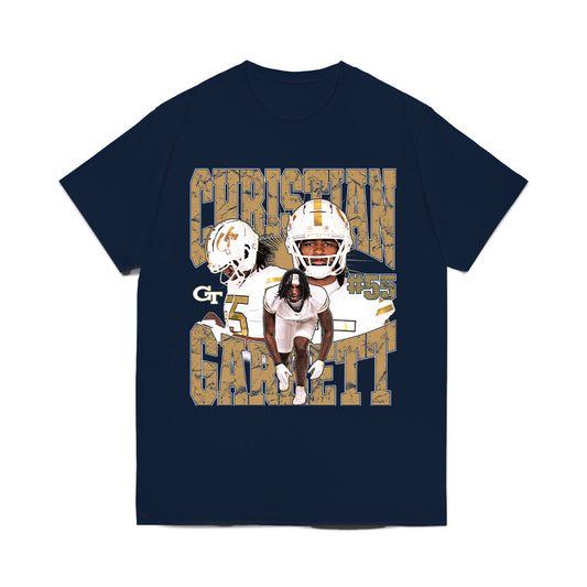 Georgia Tech - NCAA Football : Christian Garrett - Collage Comfort Colors T-Shirt-0