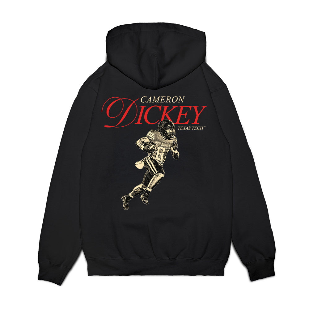 Texas Tech - NCAA Football : Cameron Dickey - Graphic Premium Hooded Sweatshirt-1