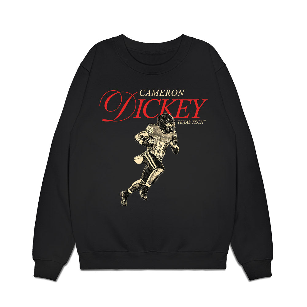Texas Tech - NCAA Football : Cameron Dickey - Graphic Premium Crewneck Sweatshirt-0