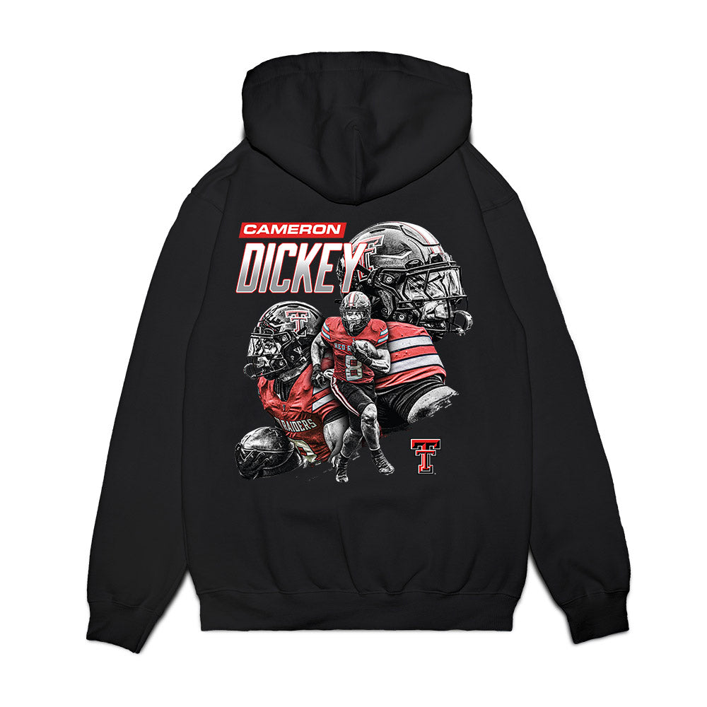 Texas Tech - NCAA Football : Cameron Dickey - Collage Premium Hooded Sweatshirt-1