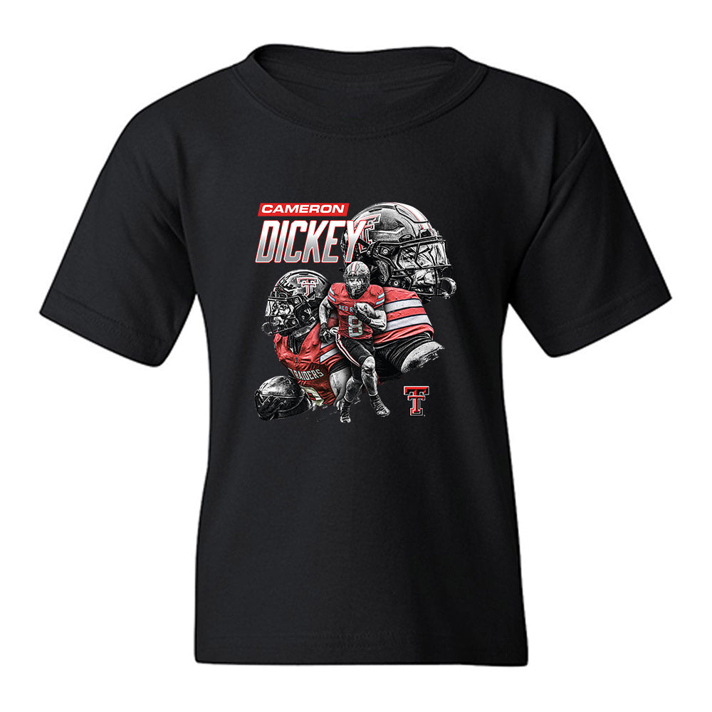 Texas Tech - NCAA Football : Cameron Dickey - Collage Youth T-Shirt-0