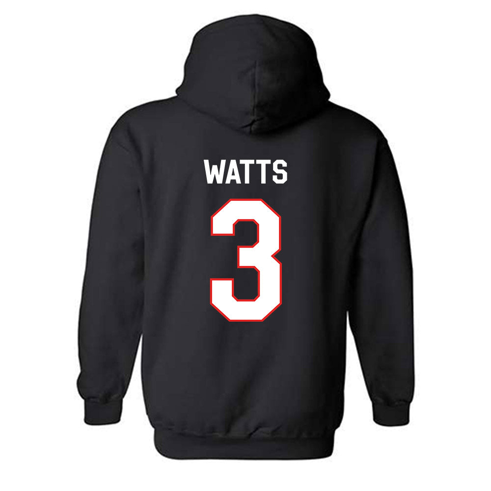 Texas Tech - NCAA Men's Basketball : Lejuan Watts - Classic Shersey Hooded Sweatshirt-1