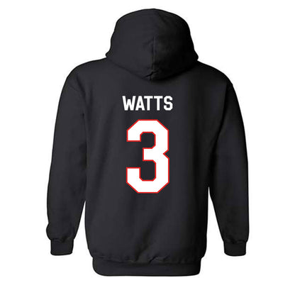 Texas Tech - NCAA Men's Basketball : Lejuan Watts - Classic Shersey Hooded Sweatshirt-1
