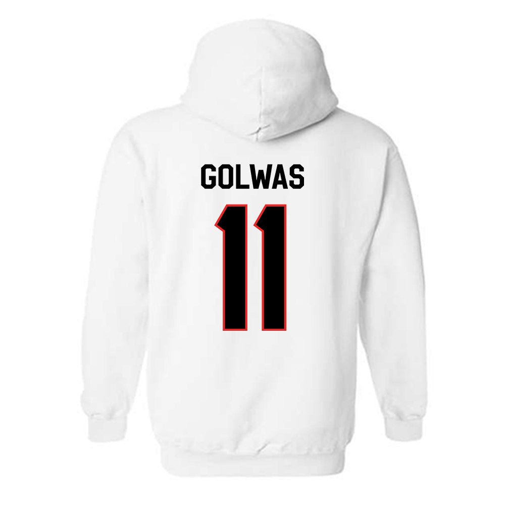 Texas Tech - NCAA Football : Brock Golwas - Classic Shersey Hooded Sweatshirt-1