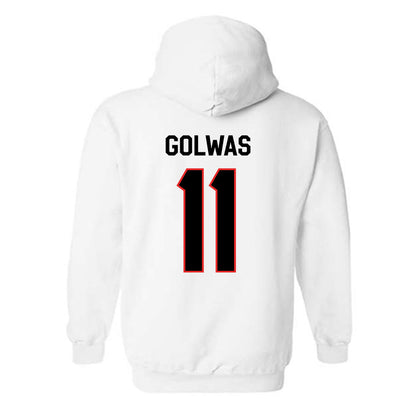 Texas Tech - NCAA Football : Brock Golwas - Classic Shersey Hooded Sweatshirt-1