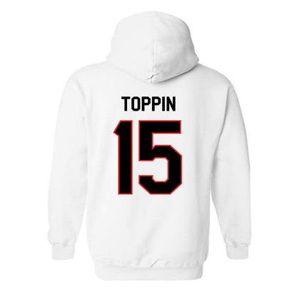 Texas Tech - NCAA Men's Basketball : JT Toppin - Classic Shersey Hooded Sweatshirt-1