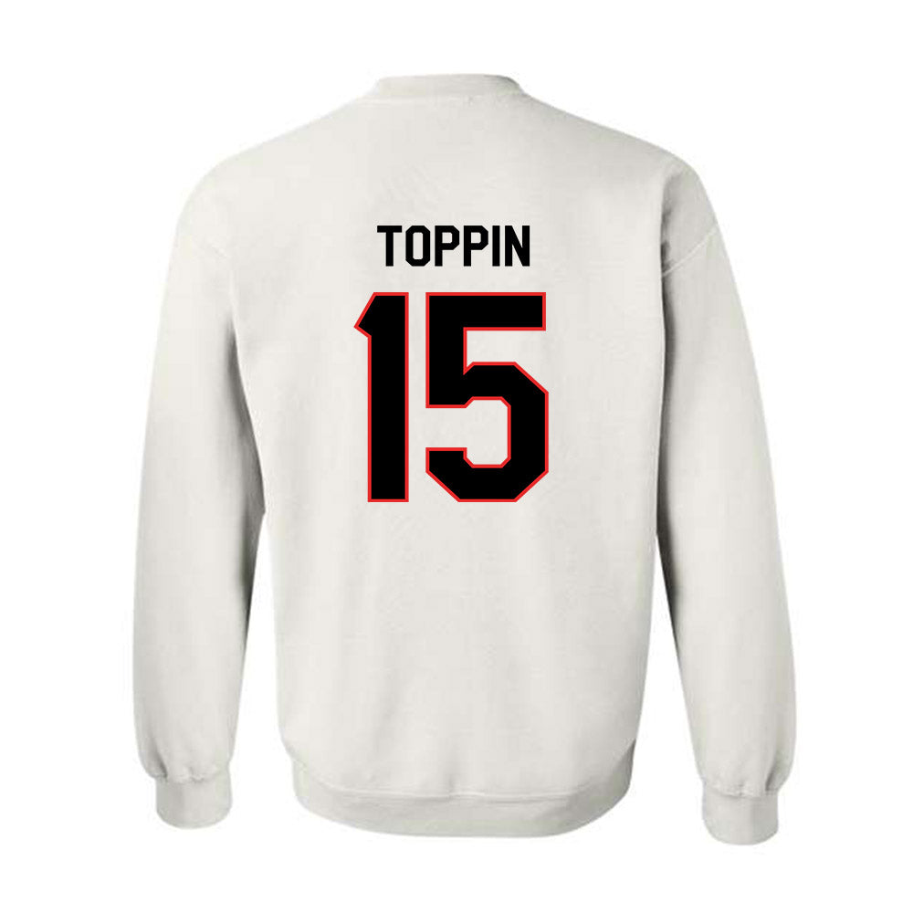 Texas Tech - NCAA Men's Basketball : JT Toppin - Classic Shersey Crewneck Sweatshirt-1