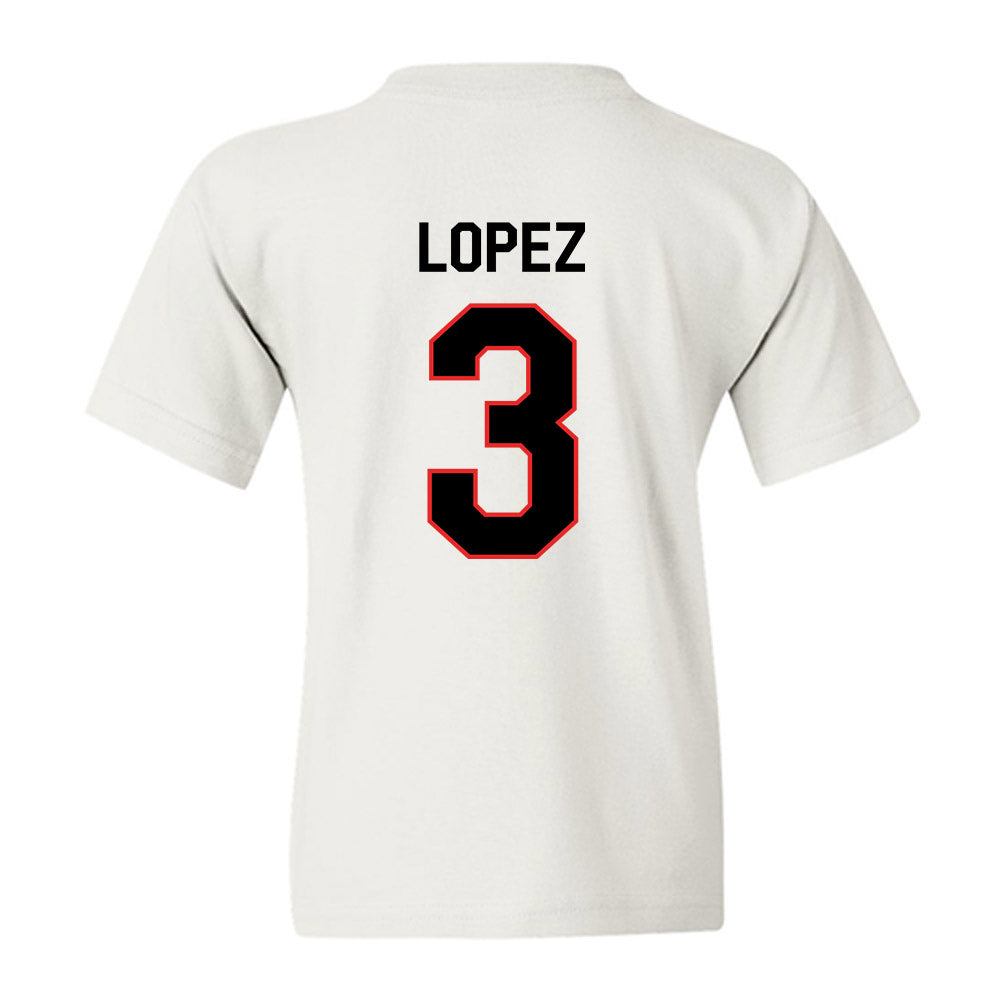 Texas Tech - NCAA Baseball : Tracer Lopez - Classic Shersey Youth T-Shirt-1