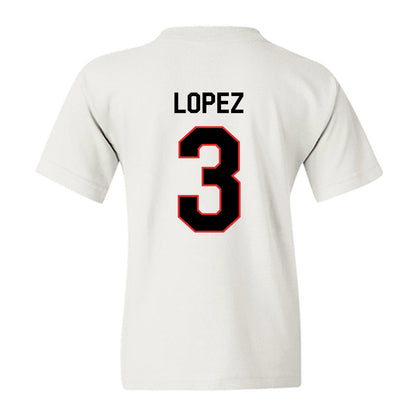 Texas Tech - NCAA Baseball : Tracer Lopez - Classic Shersey Youth T-Shirt-1