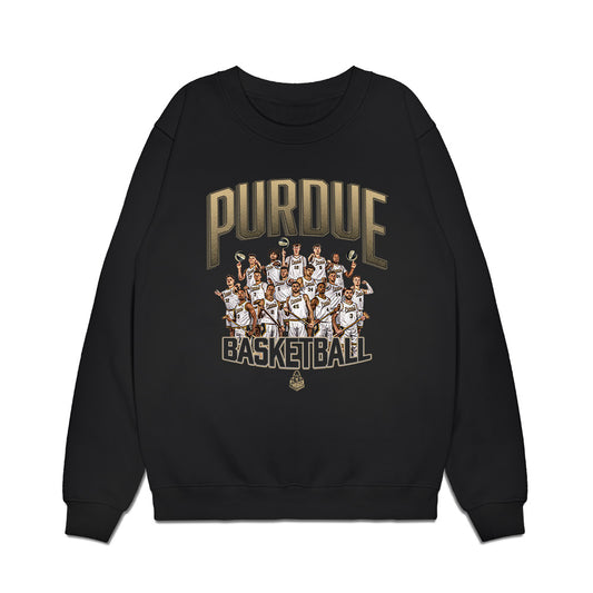 Purdue - NCAA Men's Basketball : - Team Collage Premium Crewneck Sweatshirt-0