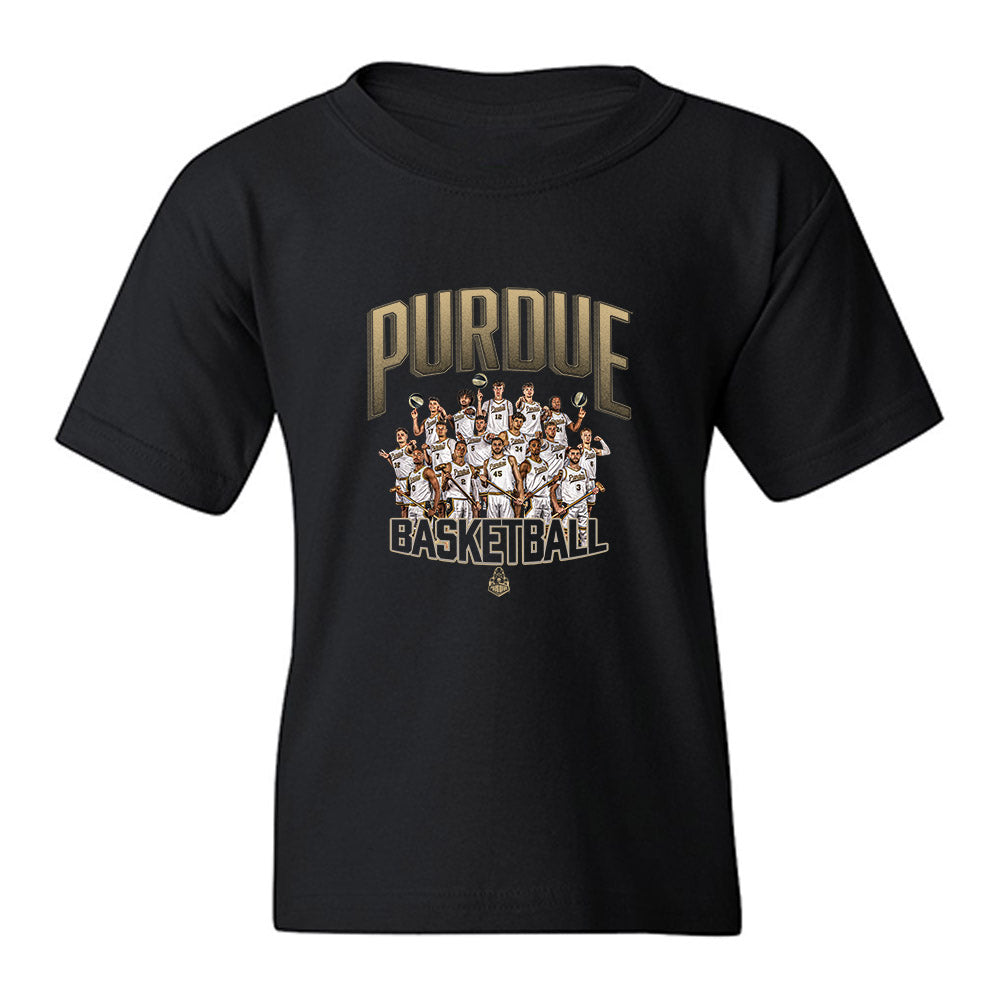 Purdue - NCAA Men's Basketball : - Team Collage Youth T-Shirt-0