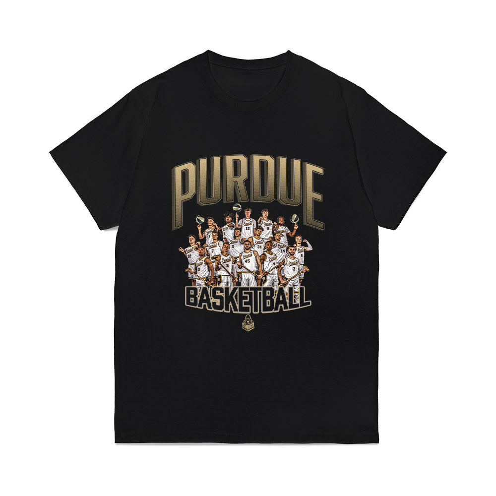 Purdue - NCAA Men's Basketball : - Team Collage Comfort Colors T-Shirt-0