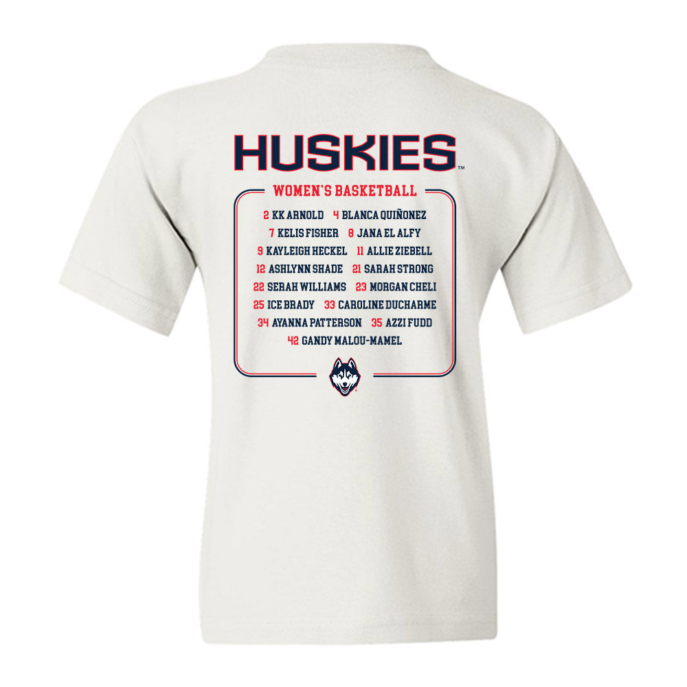 UConn - NCAA Women's Basketball : - Roster Youth T-Shirt-1