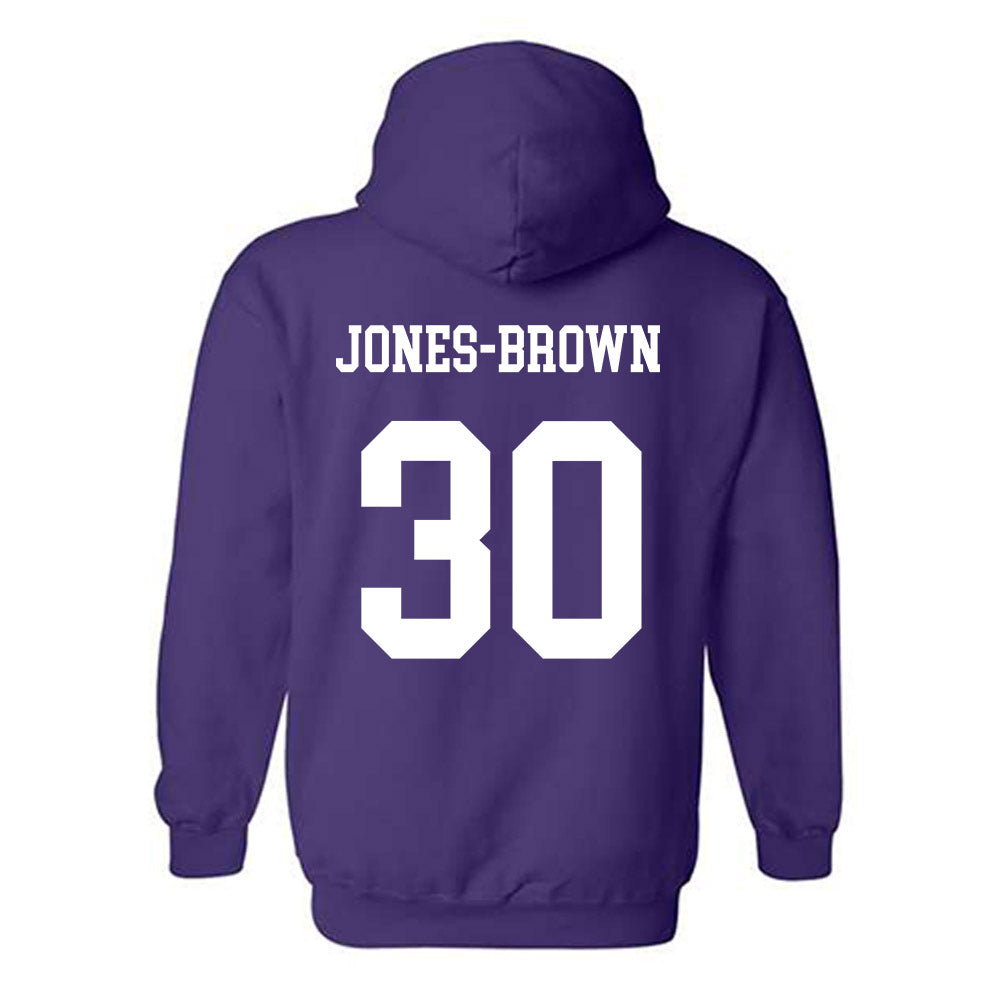 JMU - NCAA Women's Basketball : Ja'Quoia Jones-Brown - Vintage Dukes Hooded Sweatshirt-1