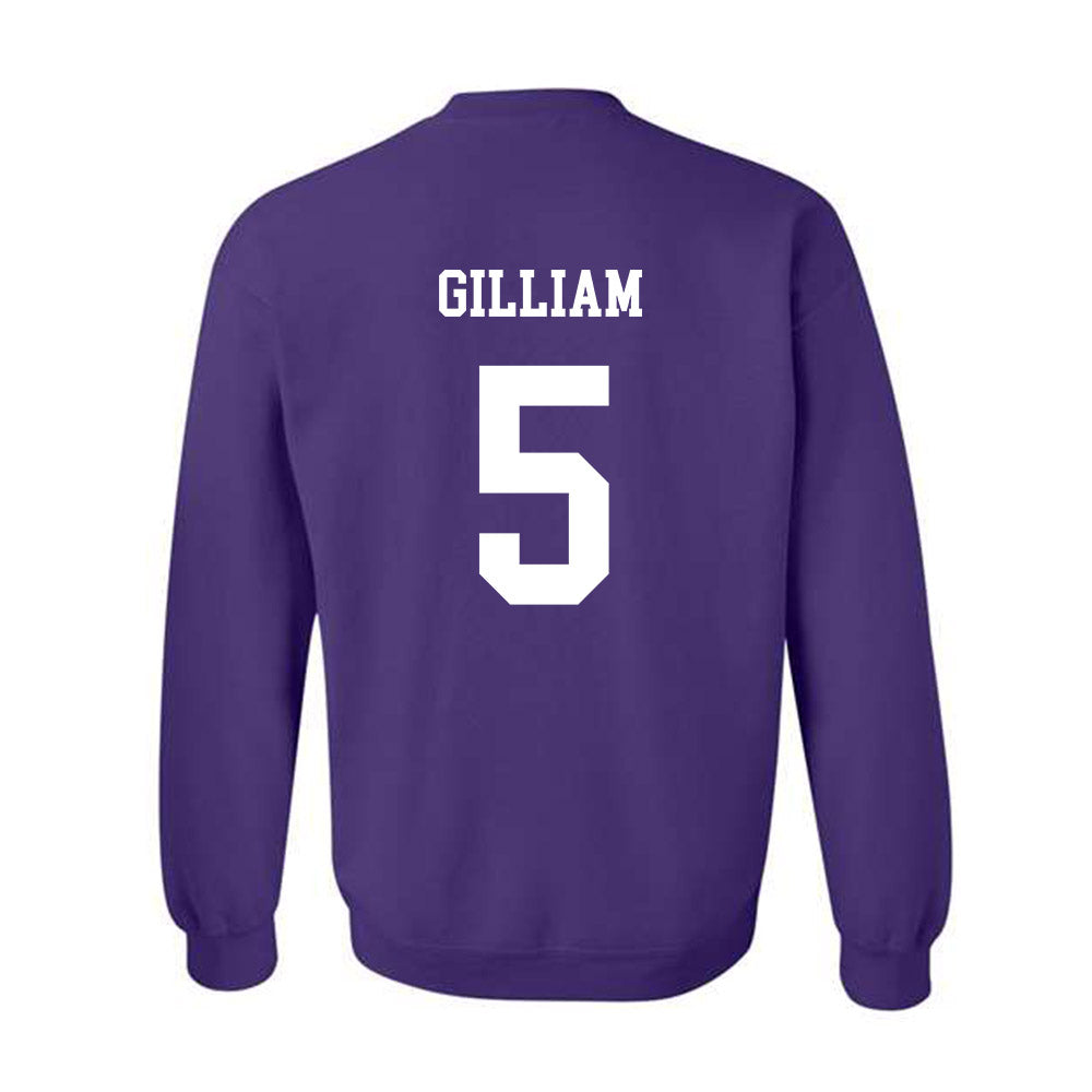 JMU - NCAA Women's Basketball : Demi Gilliam - Vintage Dukes Crewneck Sweatshirt-1