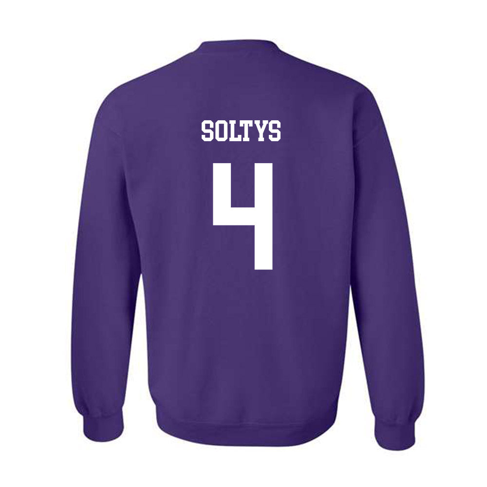 JMU - NCAA Women's Basketball : Delilah Soltys - Vintage Dukes Crewneck Sweatshirt-1