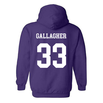 JMU - NCAA Baseball : Aiden Gallagher - Vintage Dukes Hooded Sweatshirt-1