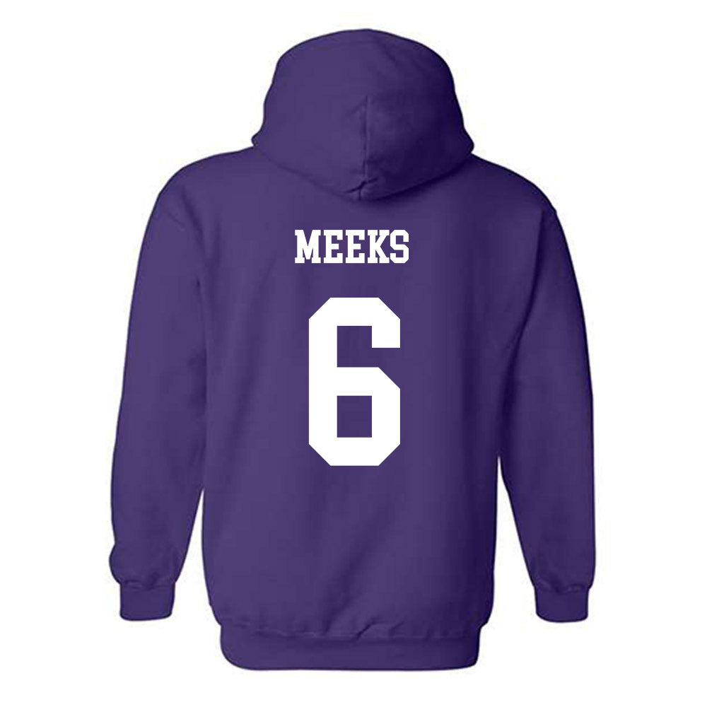 JMU - NCAA Men's Basketball : Ashton Meeks - Vintage Dukes Hooded Sweatshirt-1