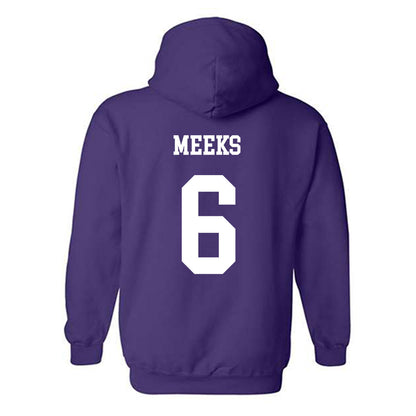 JMU - NCAA Men's Basketball : Ashton Meeks - Vintage Dukes Hooded Sweatshirt-1