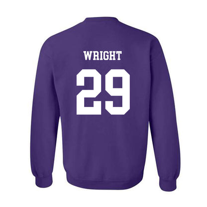 JMU - NCAA Football : KJ Wright - Vintage Dukes Crewneck Sweatshirt-1