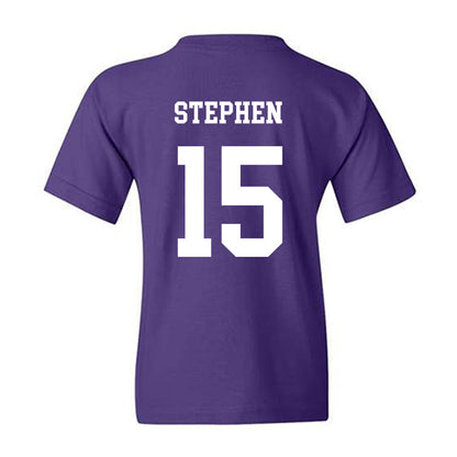 JMU - NCAA Men's Basketball : Joshua Stephen - Vintage Dukes Youth T-Shirt-1