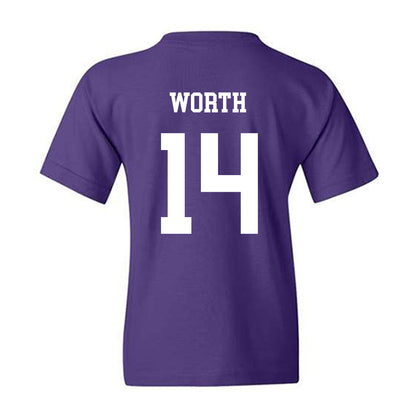JMU - NCAA Baseball : Conner Worth - Vintage Dukes Youth T-Shirt-1