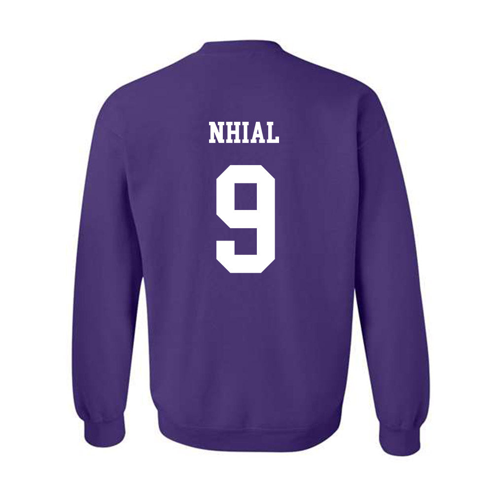JMU - NCAA Women's Volleyball : Ayen Nhial - Vintage Dukes Crewneck Sweatshirt-1